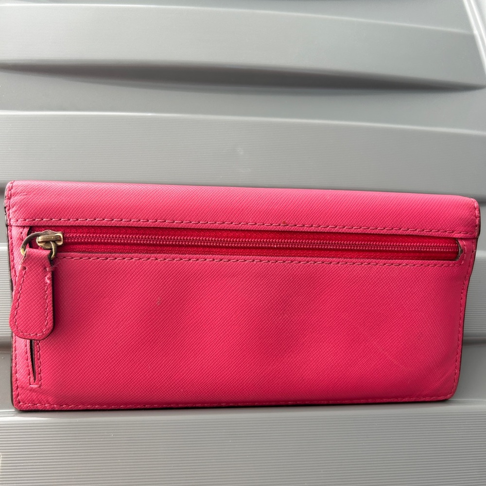 Coach Slim Pink Leather Envelope Wallet - Picture 3 of 3